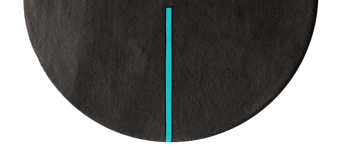 Lightsonic LC101 Rug by Second Studio, showing closeup view of lightsonic lc101 rug by second studio in black and blue atoll.