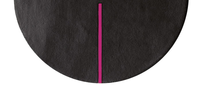 Lightsonic LC103 Rug by Second Studio, showing closeup view of lightsonic lc103 rug by second studio in black and lilac rose.