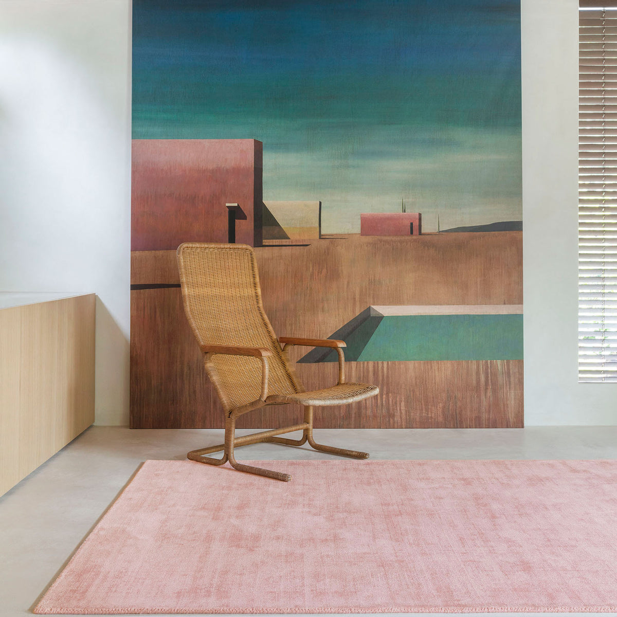Current Hand Woven Rug by Ligne Pure, showing current hand woven rug in live shot.