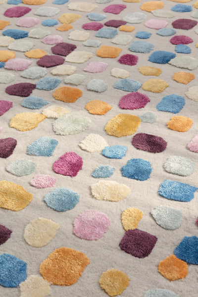 Dotted 246.001.990 Hand Tufted Rug by Ligne Pure, showing detail view of dotted 246.001.990 hand tufted.
