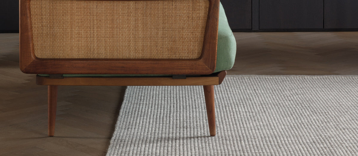Marvel Hand Woven Rug by Ligne Pure, showing marvel hand woven rug in live shot.
