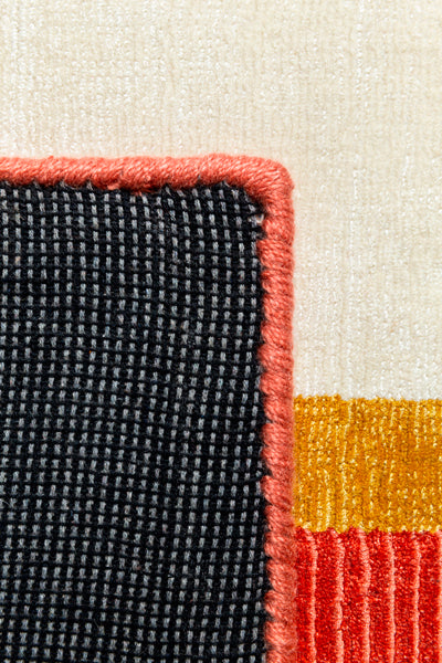 Unite 254.001.000 Hand Woven Rug by Ligne Pure, showing details view of unite hand woven rug.