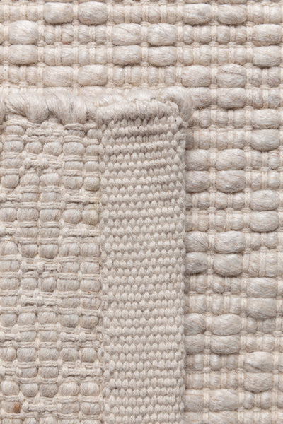 Rhythm Hand Woven Rug by Ligne Pure, showing closeup view of rhythm hand woven rug.