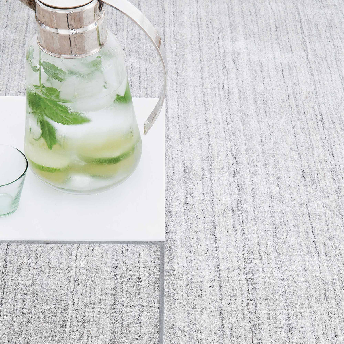 Ripple Hand Woven Rug by Ligne Pure, showing ripple hand woven rug in live shot.