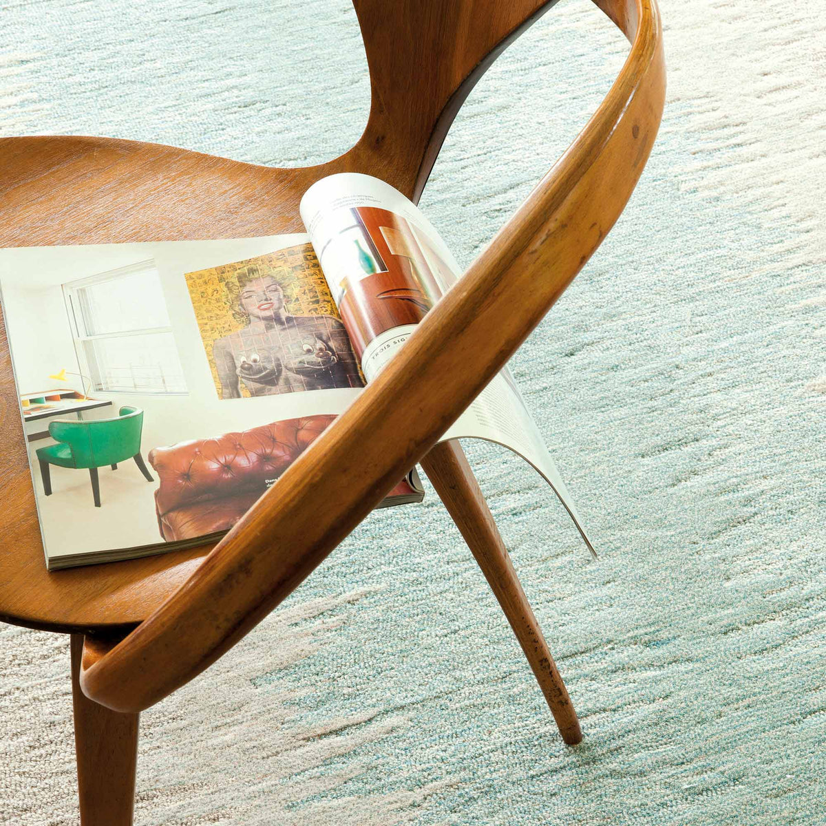 Static 204.001.500 Hand Tufted Rug by Ligne Pure, showing static 204.001.500 hand tufted rug in live shot.