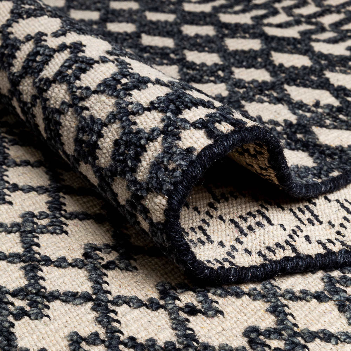 Switch 237.001.900 Hand Knotted Rug by Ligne Pure, showing detail view of switch 237.001.900 hand knotted rug.