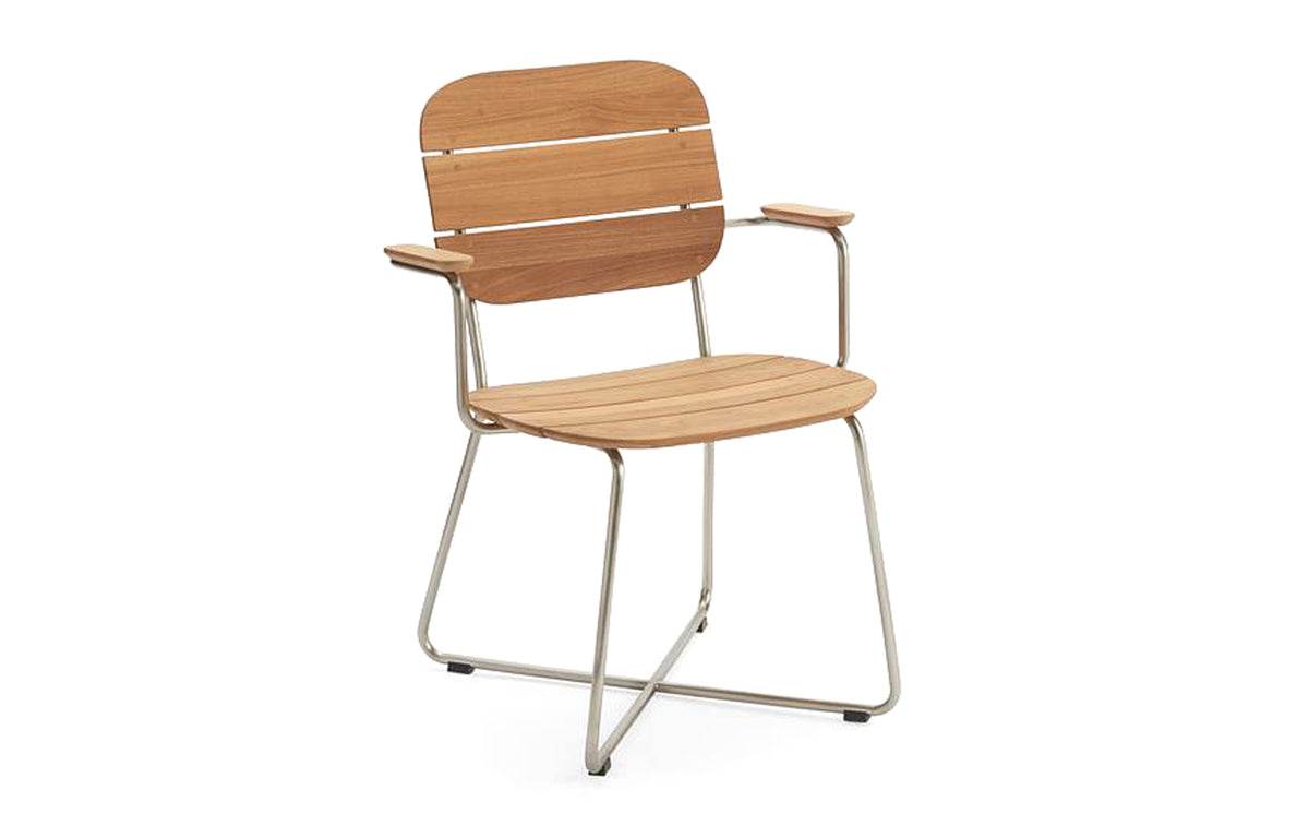 Lilium Teak Armchair by Skagerak - Teak/Stainless Steel.