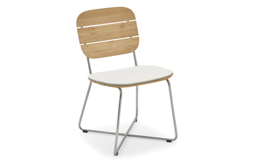 Lilium Teak Chair by Skagerak - White Cushion.
