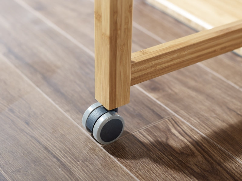 Linden Caramelized Gateleg Table by Greenington, showing closeup view of linden caramelized gateleg table in live shot.
