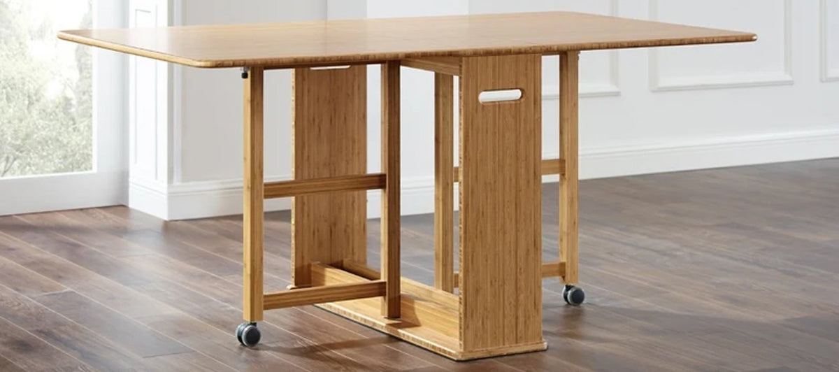 Linden Caramelized Gateleg Table by Greenington, showing linden caramelized gateleg table in live shot.