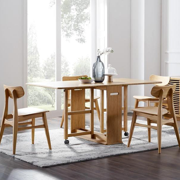 Linden Caramelized Gateleg Table by Greenington, showing linden caramelized gateleg table with chairs in live shot.