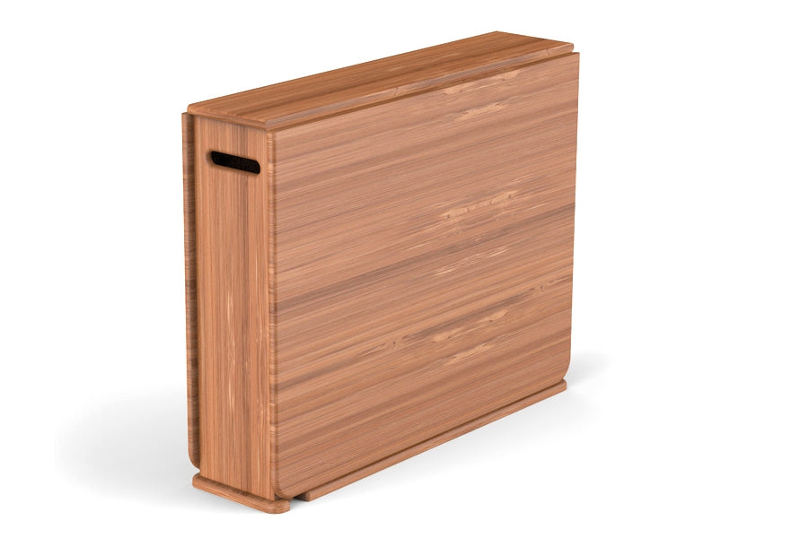 Linden Caramelized Gateleg Table by Greenington, showing closed view of the linden caramelized gateleg table.