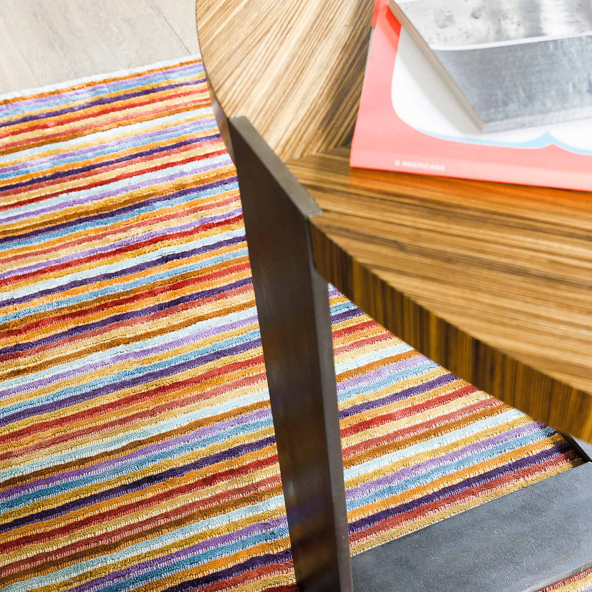 Linework 202.001.990 Hand Woven Double Backing Rug by Ligne Pure, showing linework 202.001.990 hand woven double backing rug in live shot.