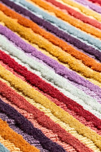 Linework 202.001.990 Hand Woven Double Backing Rug by Ligne Pure, showing detail view of linework 202.001.990 hand woven double backing rug.