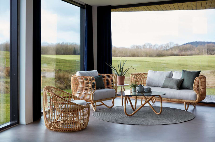 Link Scatter Cushion by Cane-Line, showing link scatter cushions in live shot.