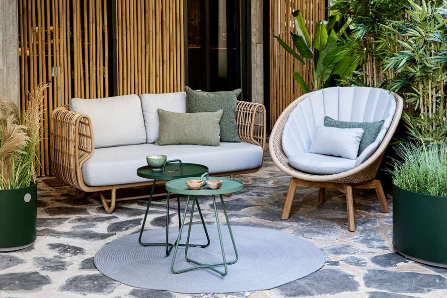 Link Scatter Cushion by Cane-Line, showing link scatter cushions in live shot.