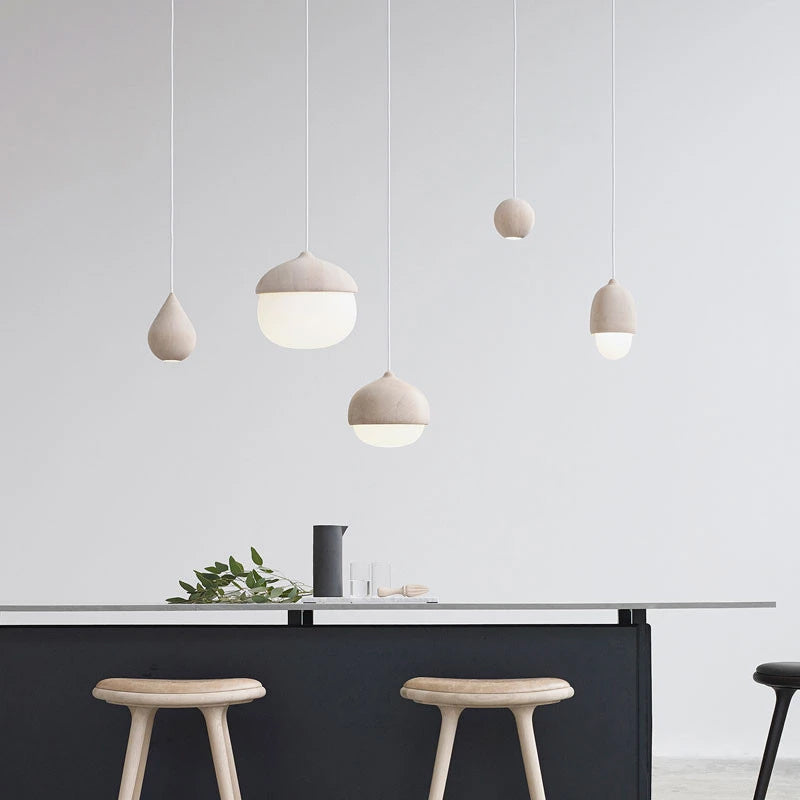 Liuku Pendant by Mater, showing liuku pendants in live shot.