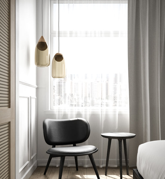 Liuku Pendant by Mater, showing liuku pendants in live shot.