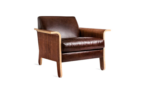 Lodge Chair by Gus Modern - Saddle Brown Leather.