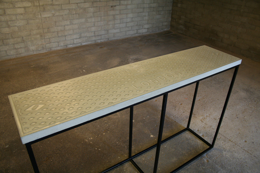 James De Wulf London Console Table by De Wulf, showing angle view of london console table in live shot.