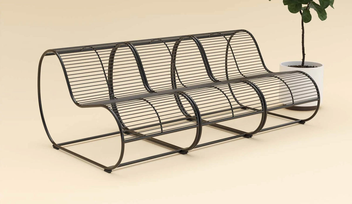 Loop Lounge Chair by Bend, showing loop lounge chairs in live shot.