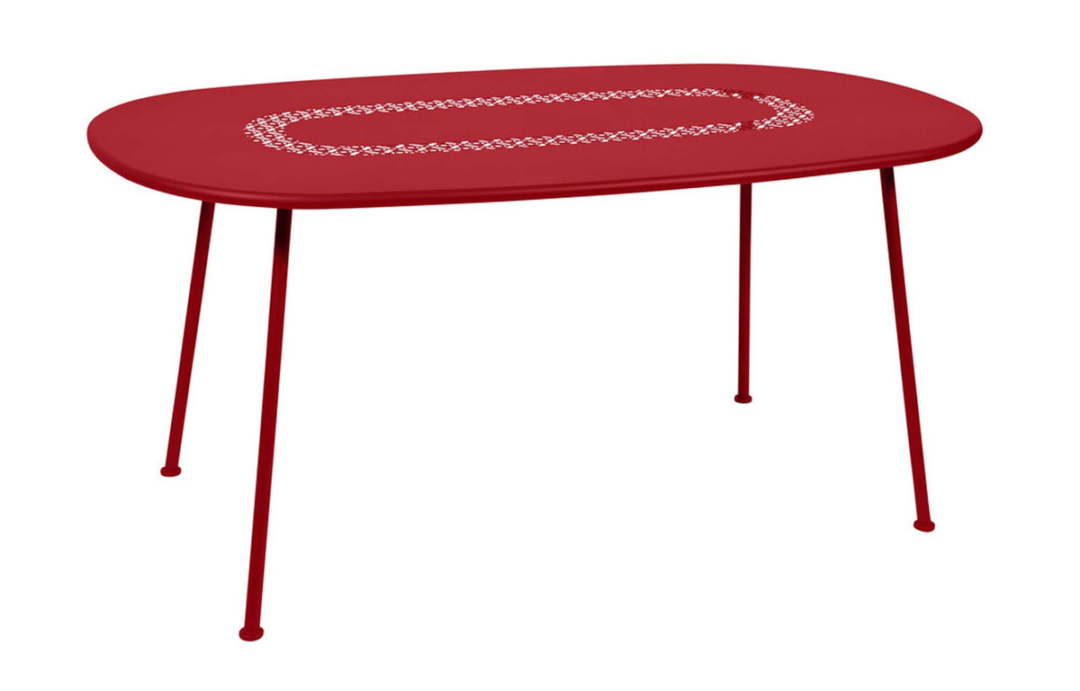 Lorette Oval Table by Fermob - Poppy Red.