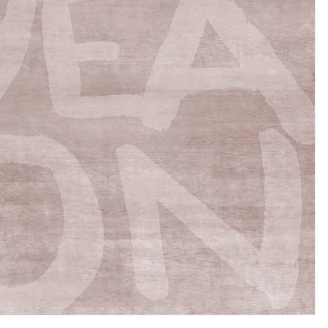 Love LE36 Rug by Second Studio, showing closeup view of love le36 rug by second studio in dusty pink.
