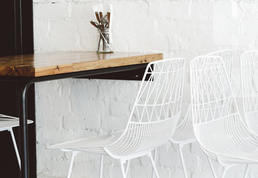 Lucy Bar Stool by Bend, showing lucy bar stools in live shot.