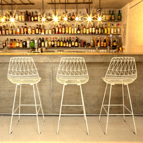 Lucy Bar Stool by Bend, showing lucy bar stools in live shot.