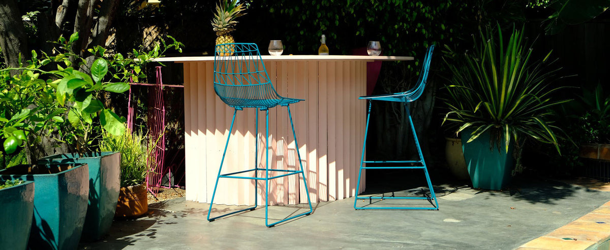 Lucy Bar Stool by Bend, showing lucy bar stools in live shot.