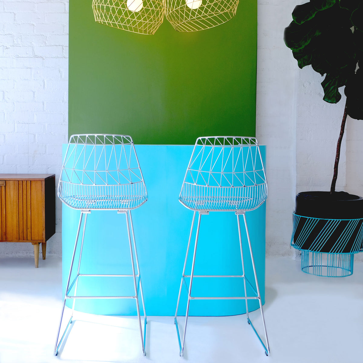 Lucy Bar Stool by Bend, showing lucy bar stools in live shot.