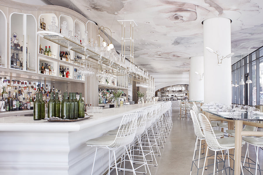 Lucy Bar Stool by Bend, showing lucy bar stools in live shot.