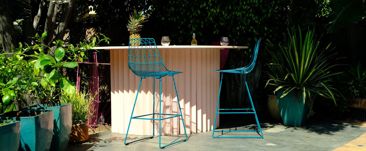 Lucy Counter Stool by Bend, showing lucy counter stools in live shot.