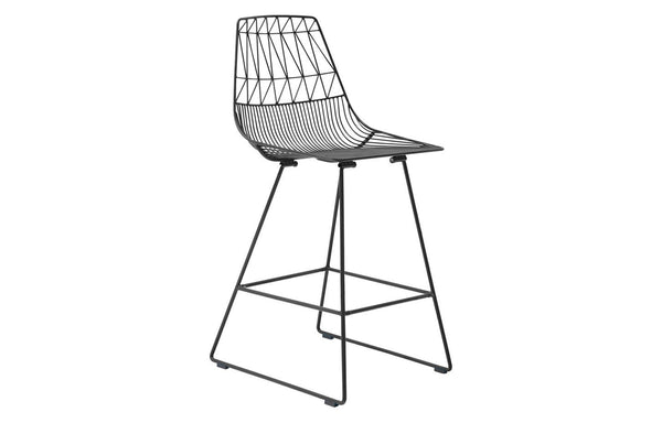 Lucy Counter Stool by Bend - Black Metal Frame, No Fabric.