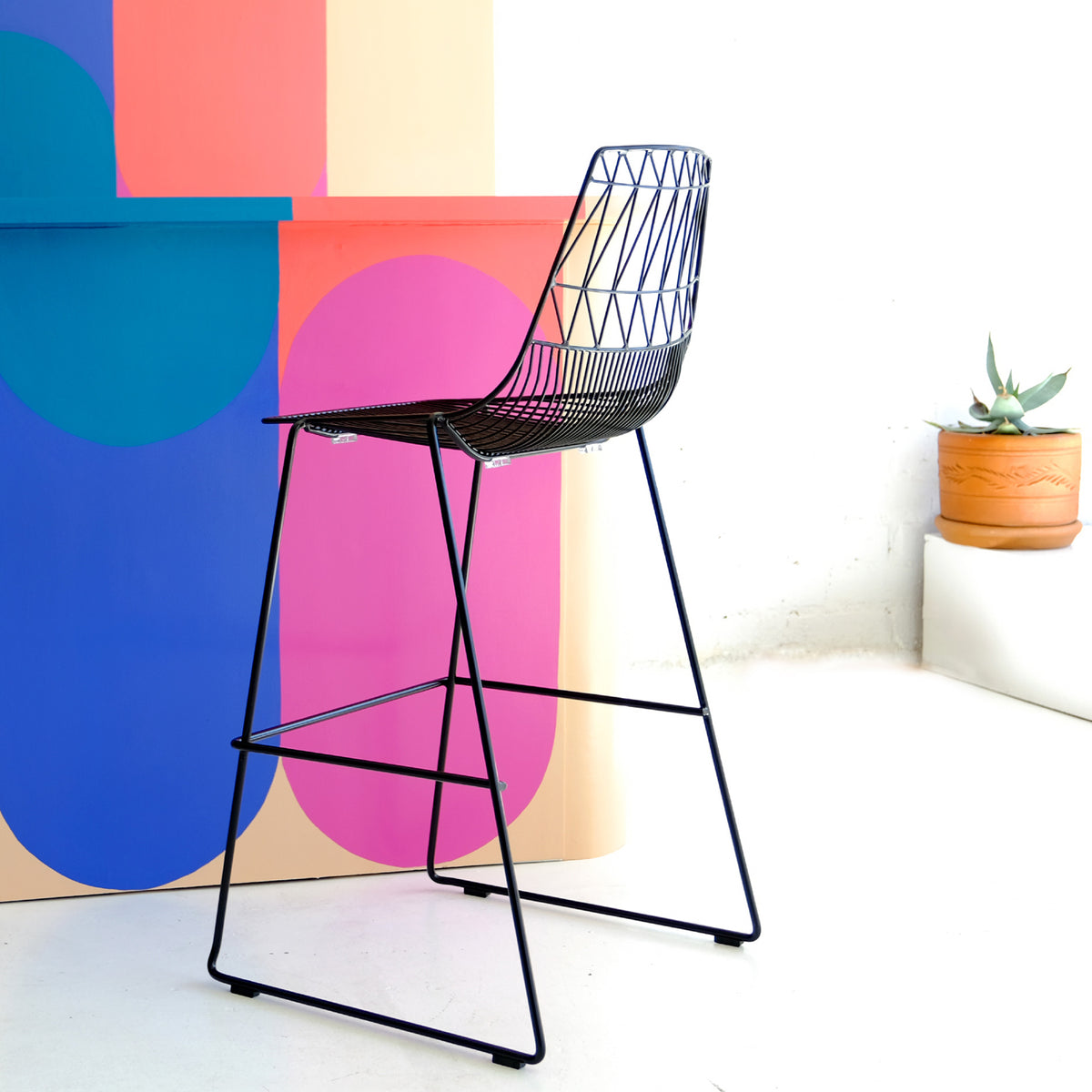 Lucy Stacking Stool by Bend, showing lucy stacking stool in live shot.