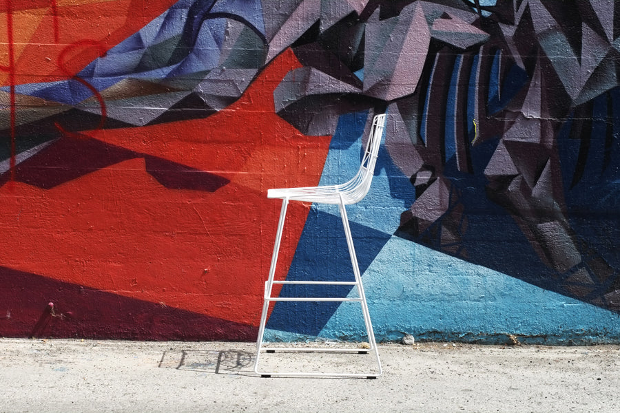 Lucy Stacking Stool by Bend, showing lucy stacking stool in live shot.