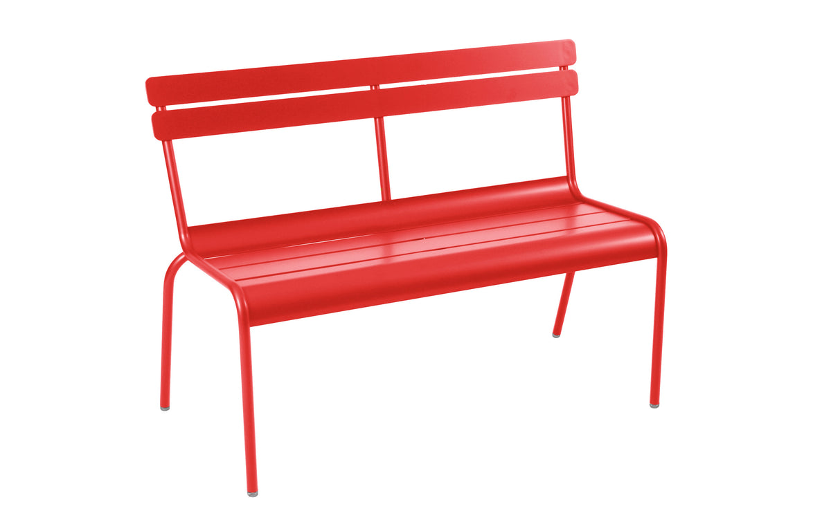 Luxembourg 2 Seater Bench by Fermob - Poppy (smooth metal)