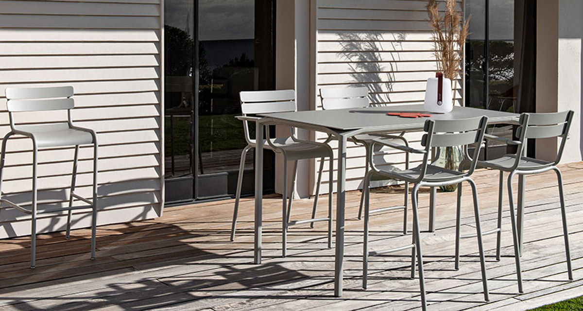 Luxembourg High Armchair by Fermob, showing luxembourg high armchair in live shot.