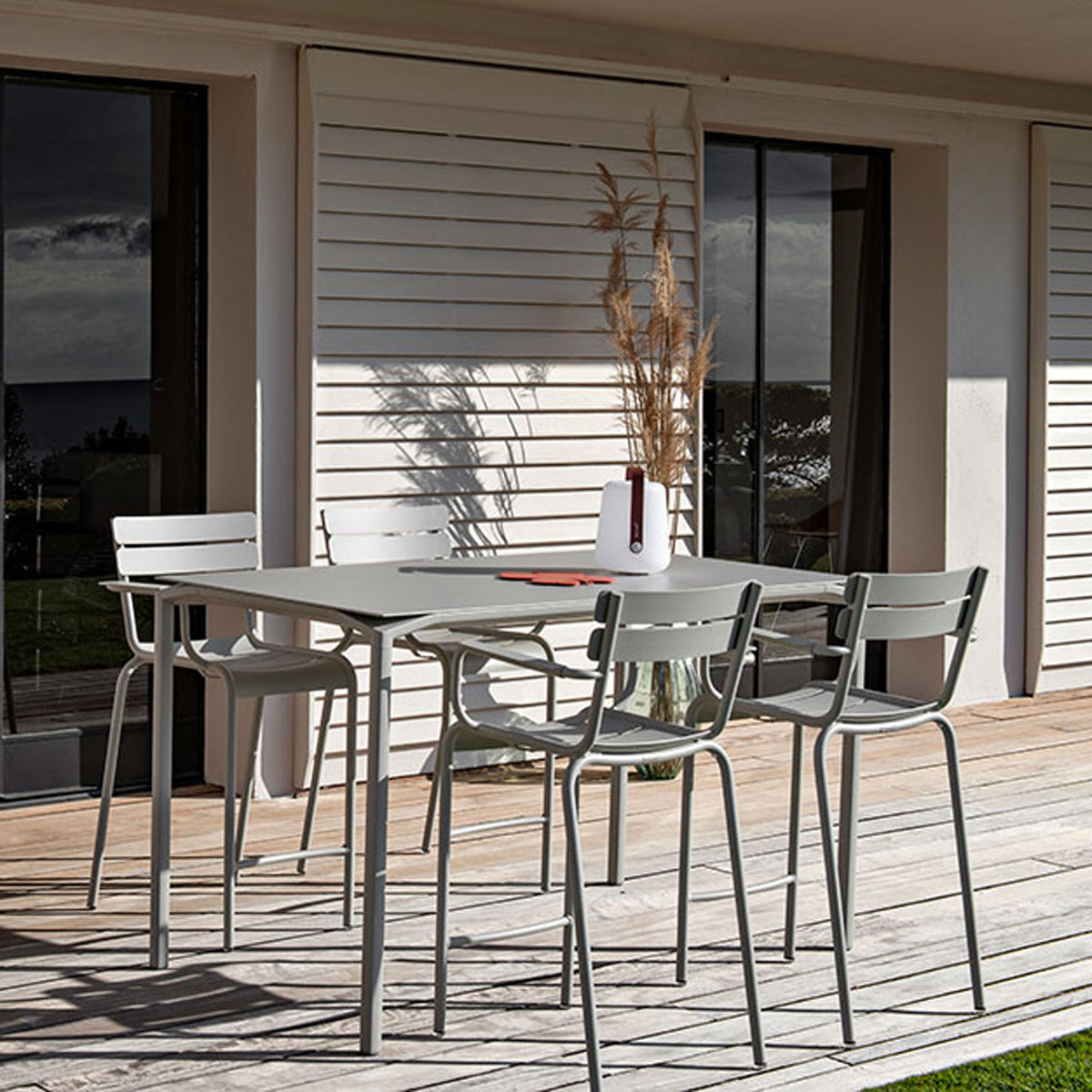 Luxembourg High Armchair by Fermob, showing luxembourg high armchair in live shot.