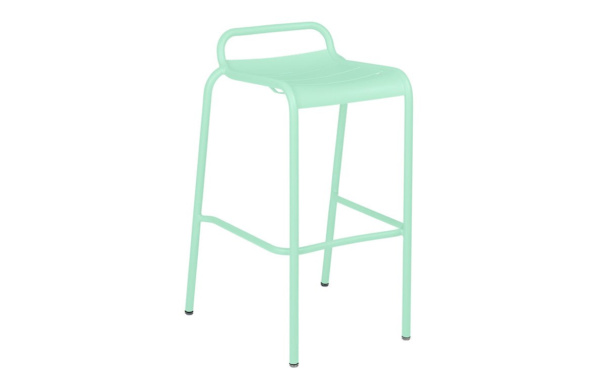 Luxembourg High Stool with Low Back by Fermob - Opaline Green