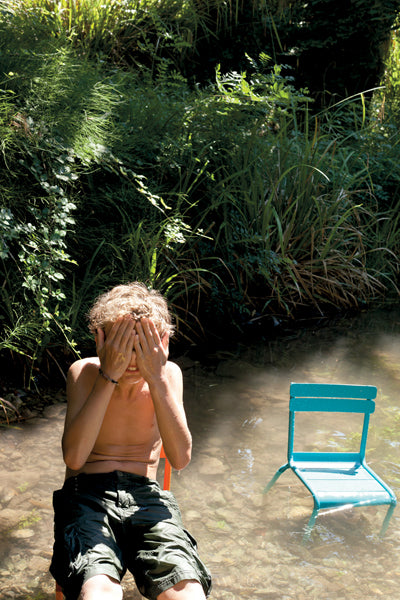 Luxembourg Kid Chair by Fermob, showing top view of the chair in the live shot..