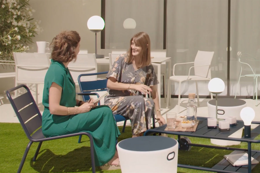 Luxembourg Lounge Chair by Fermob, showing luxembourg lounge chair in the live shot.