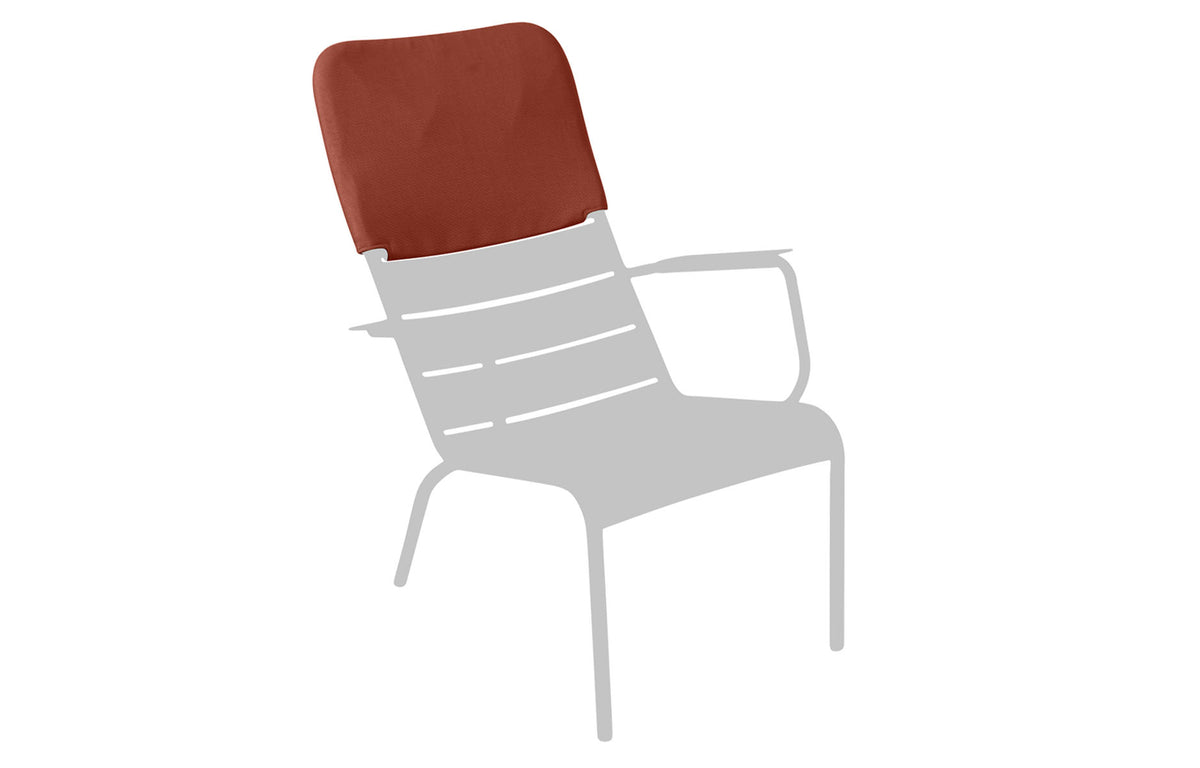 Luxembourg Low Armchair Headrest by Fermob - Red Ochre - Stereo Fabric.
