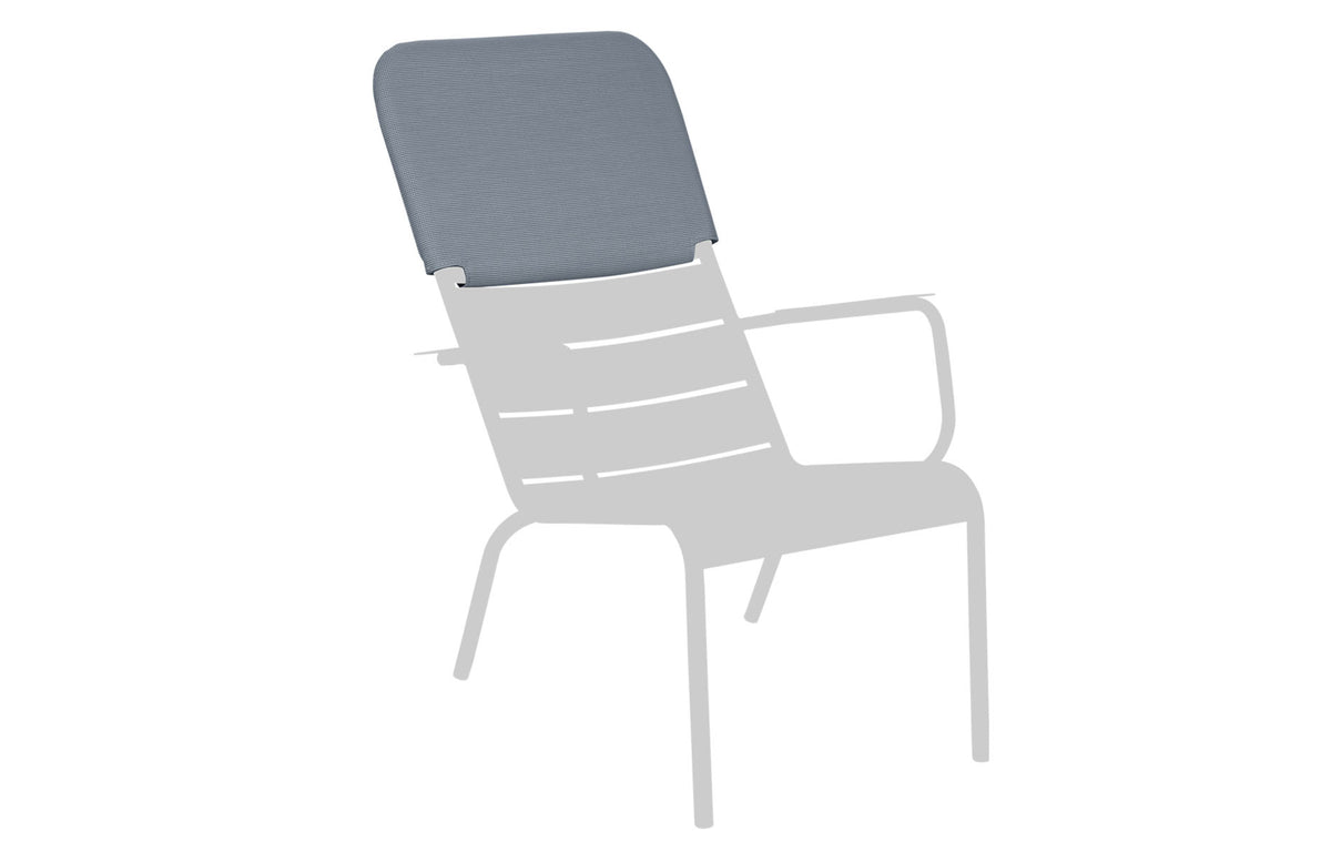 Luxembourg Low Armchair Headrest by Fermob - Storm Grey - Stereo Fabric.