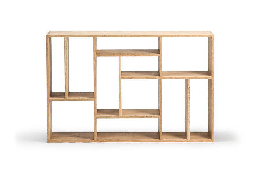M Rack by Ethnicraft, showing front view of m rack in small/oak.