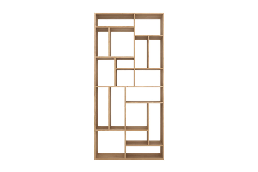 M Rack by Ethnicraft, showing front view of m rack in large/oak.