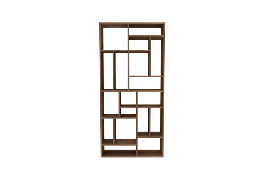 M Rack by Ethnicraft, showing front view of m rack in large/teak.