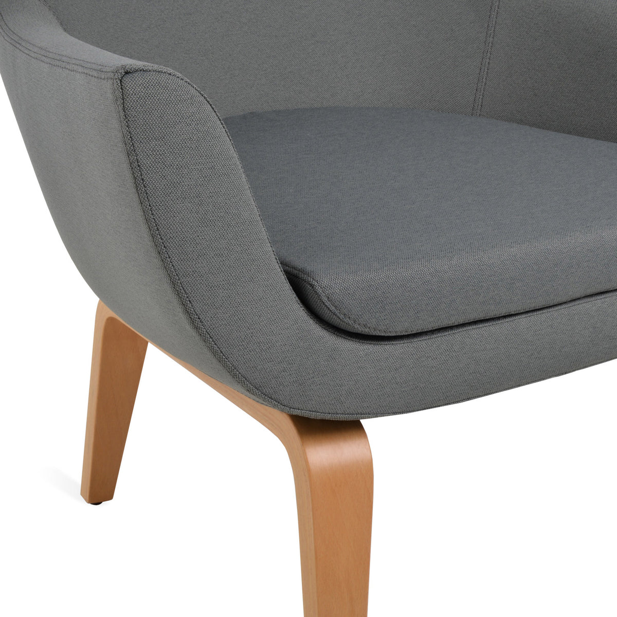 Madison Plywood Arm Chair by Sohoconcept, showing closeup view of plywood arm chair.