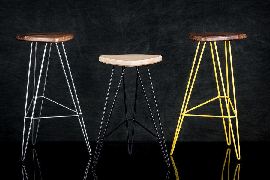 Madison Stool by Tronk Design, showing madison stools in live shot.