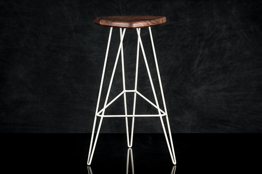 Madison Stool by Tronk Design, showing madison stool in live shot.